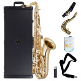 Saxofone Tenor Eagle St503l Bb Si Bemol C Case Acessrios Cor Dourado